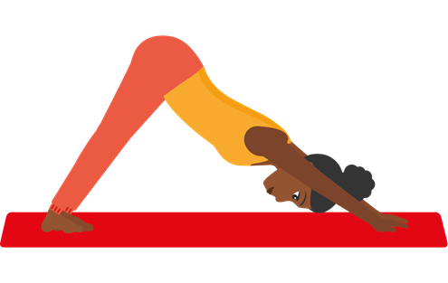 Postura de cão com a cabeça para baixo - Yoga