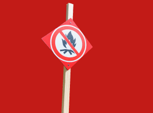 sinal de proibição de fazer queimadas