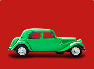 cross sell automóvel clássicos fundo vermelho