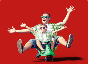 cross sell rc família fundo vermelho