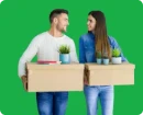 casal a fazer arrumações