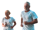 casal idoso a correr