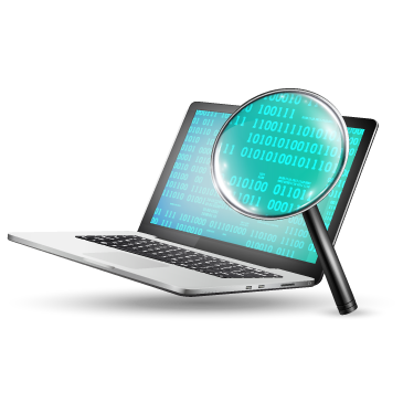 computador com lupa